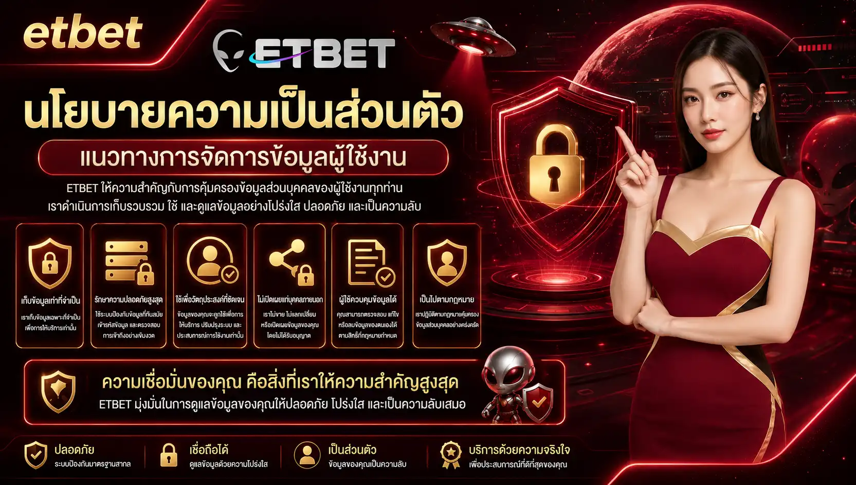 นโยบายความเป็นส่วนตัว etbet ดูแลความปลอดภัยของข้อมูล